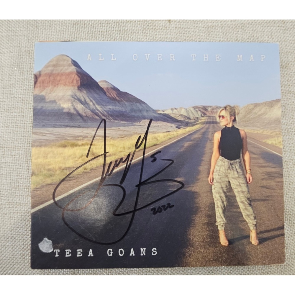Teea Goans CD All Over The Map Signed Autographed 2021 Country Music Vince Gill
